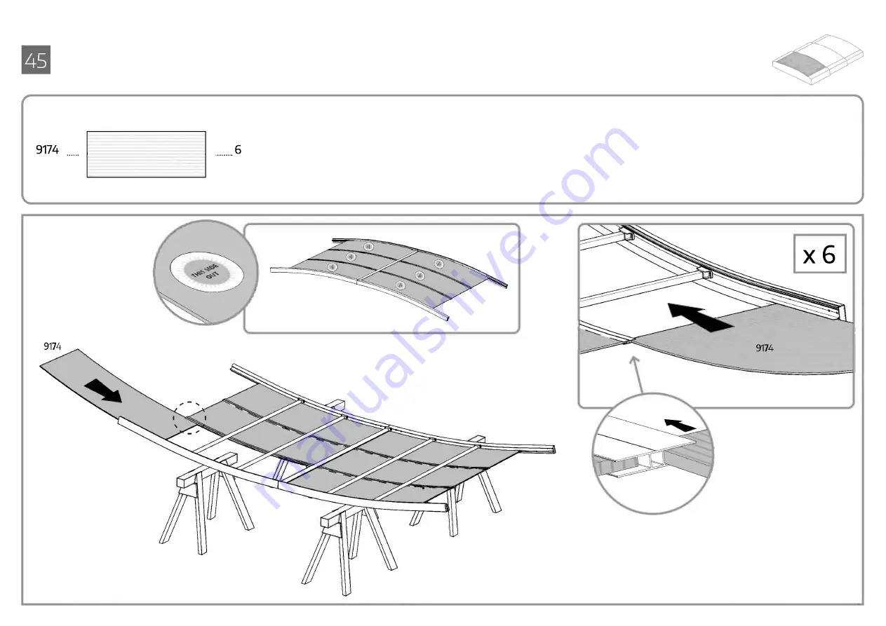 Palram CANOPIA MAJORCA 13x21.5/4x6 How To Assemble Download Page 69