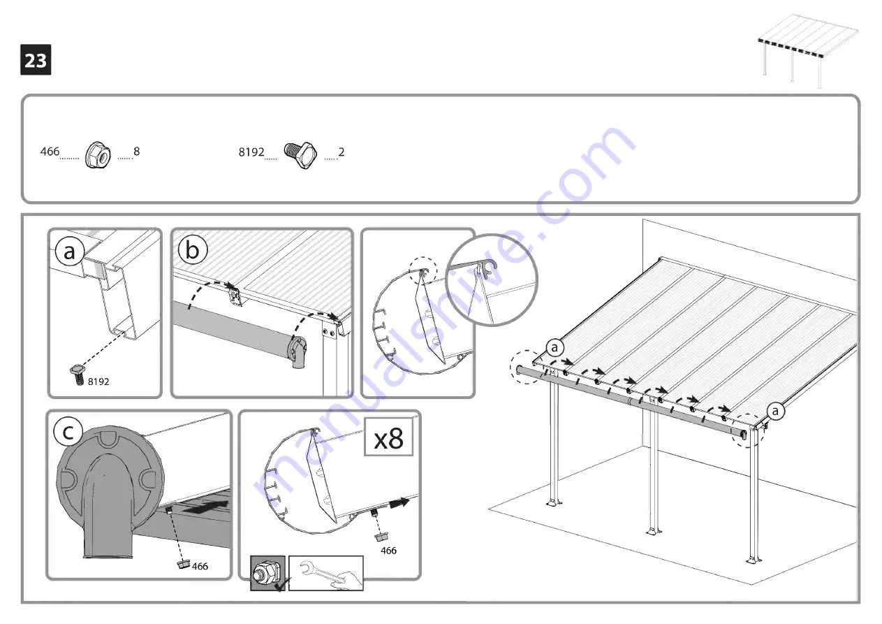 Palram CANOPIA MARTINIQUE 10x14/3x4.3 How To Assemble Download Page 53