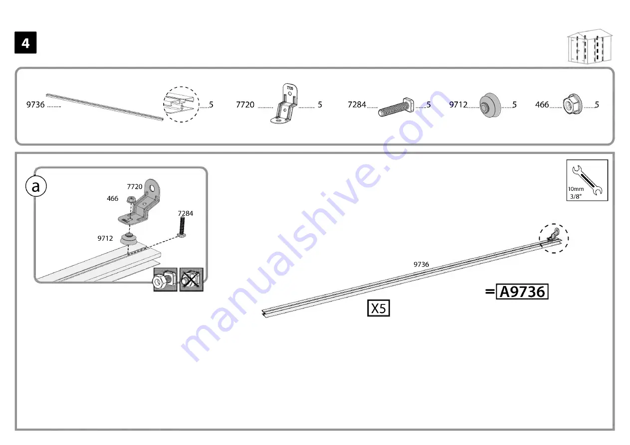 Palram CANOPIA RUBICON 6x8 How To Assemble Download Page 38