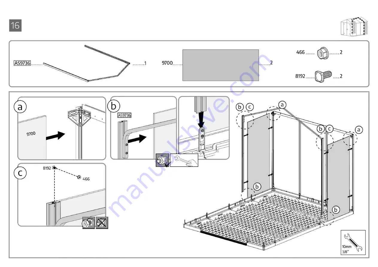 Palram CANOPIA RUBICON 8x10 / 2.4x3 Manual Download Page 43