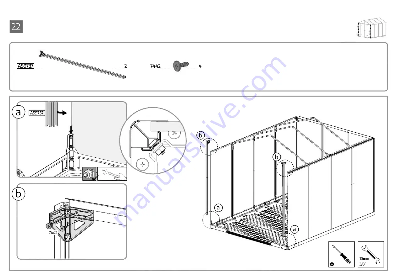 Palram CANOPIA RUBICON 8x10 / 2.4x3 Manual Download Page 49