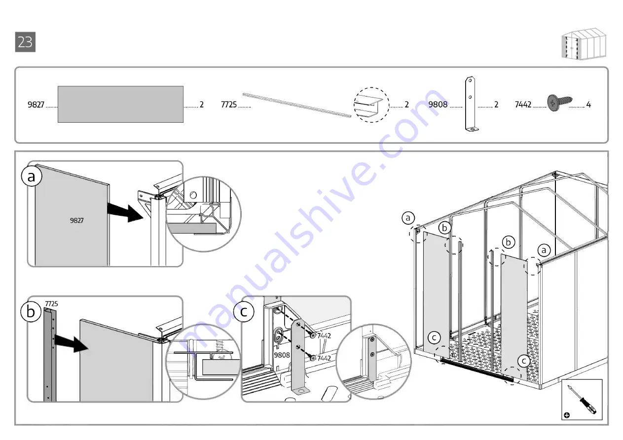 Palram CANOPIA RUBICON 8x10 / 2.4x3 Manual Download Page 50