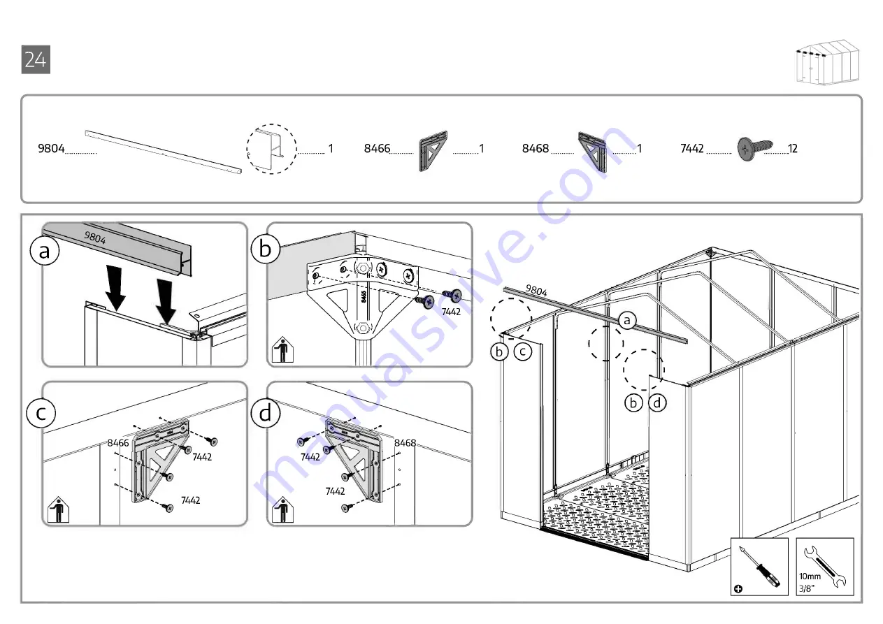 Palram CANOPIA RUBICON 8x10 / 2.4x3 Manual Download Page 51