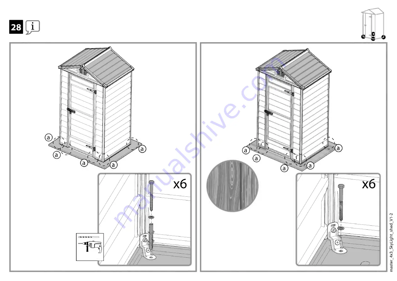 Palram CANOPIA SKYLIGHT 4x3/1.2x1 Скачать руководство пользователя страница 46