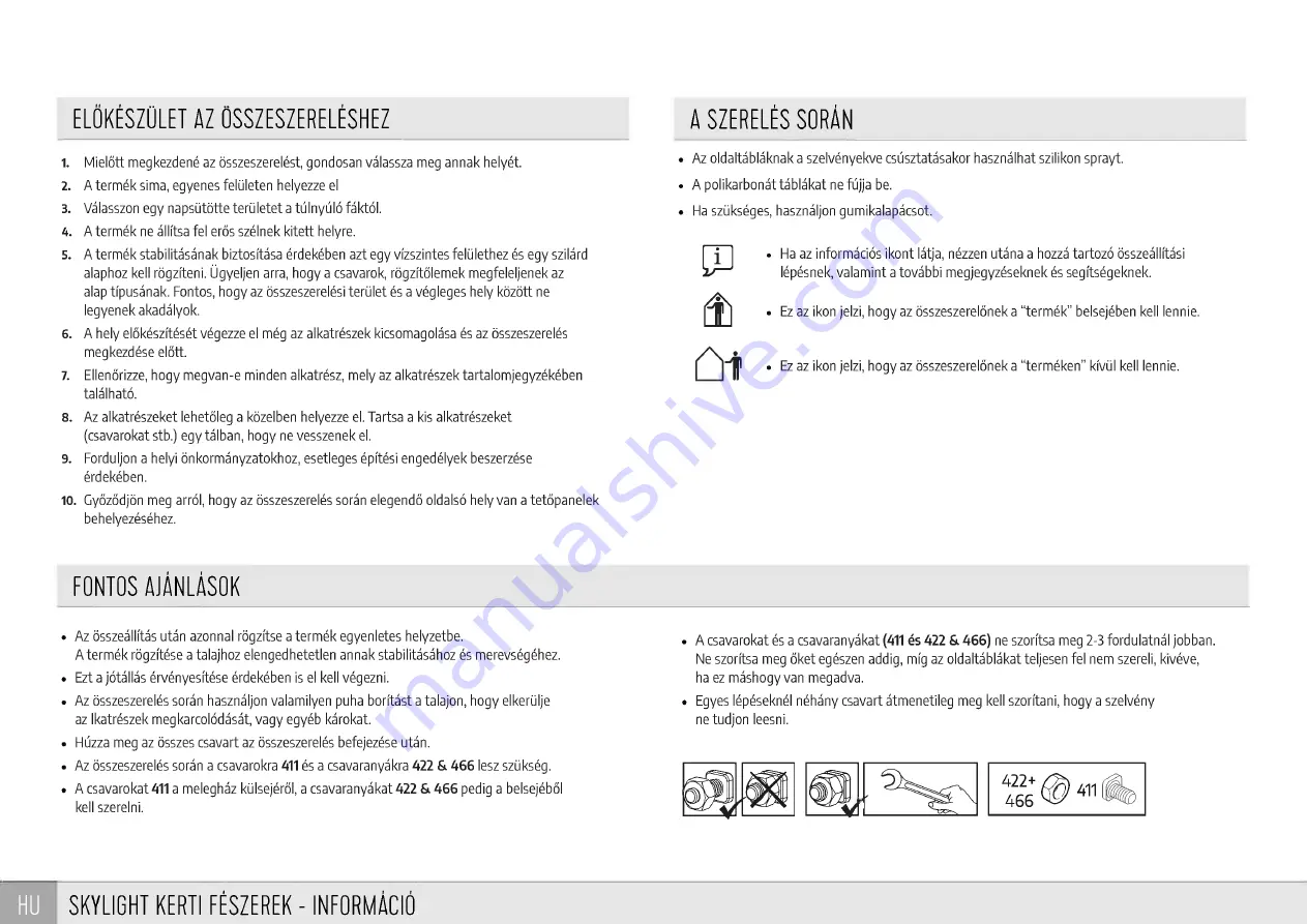 Palram Canopia Skylight 6x8 How To Assemble Download Page 65