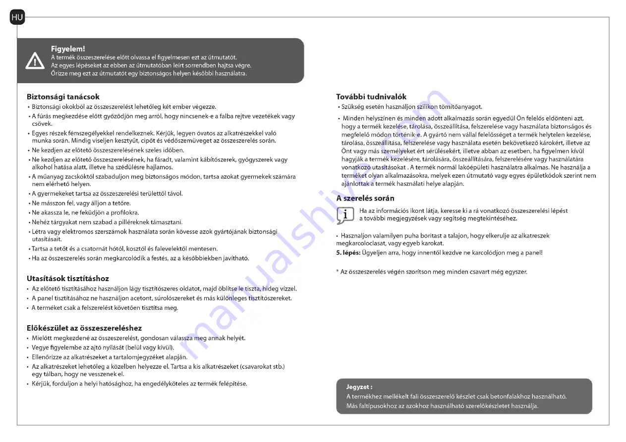 Palram CANOPY 1500 Manual Download Page 18