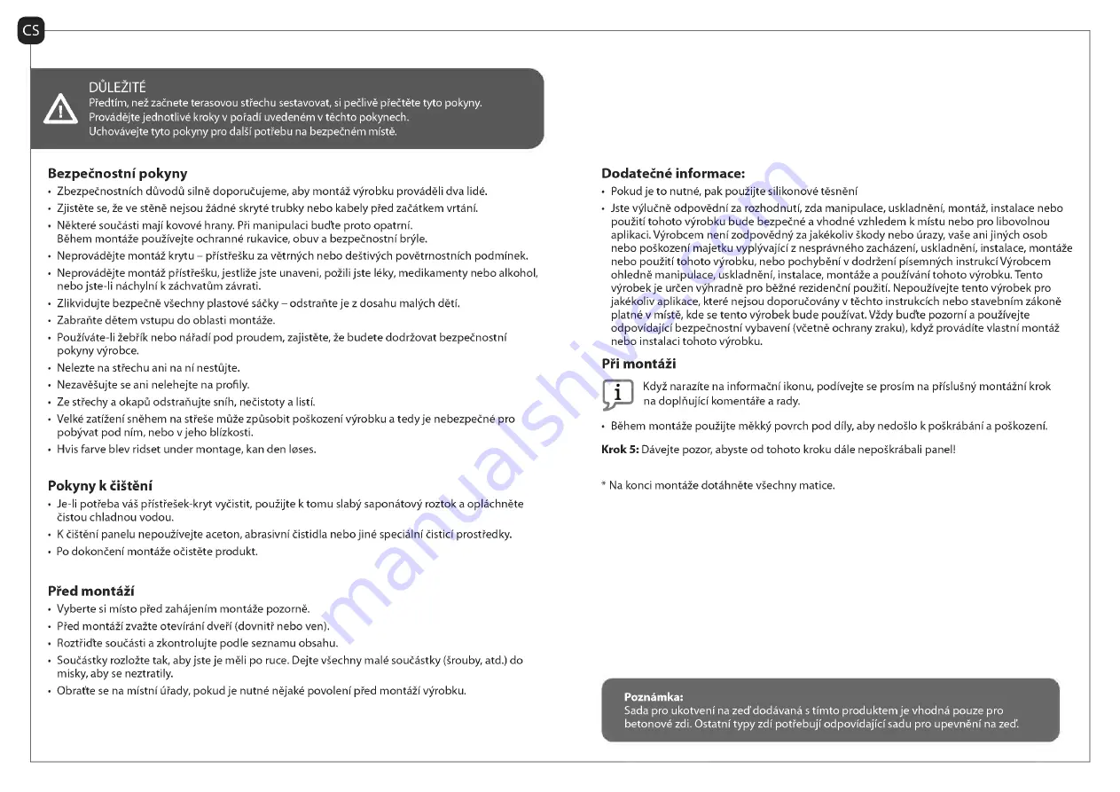 Palram CANOPY 1500 Manual Download Page 22