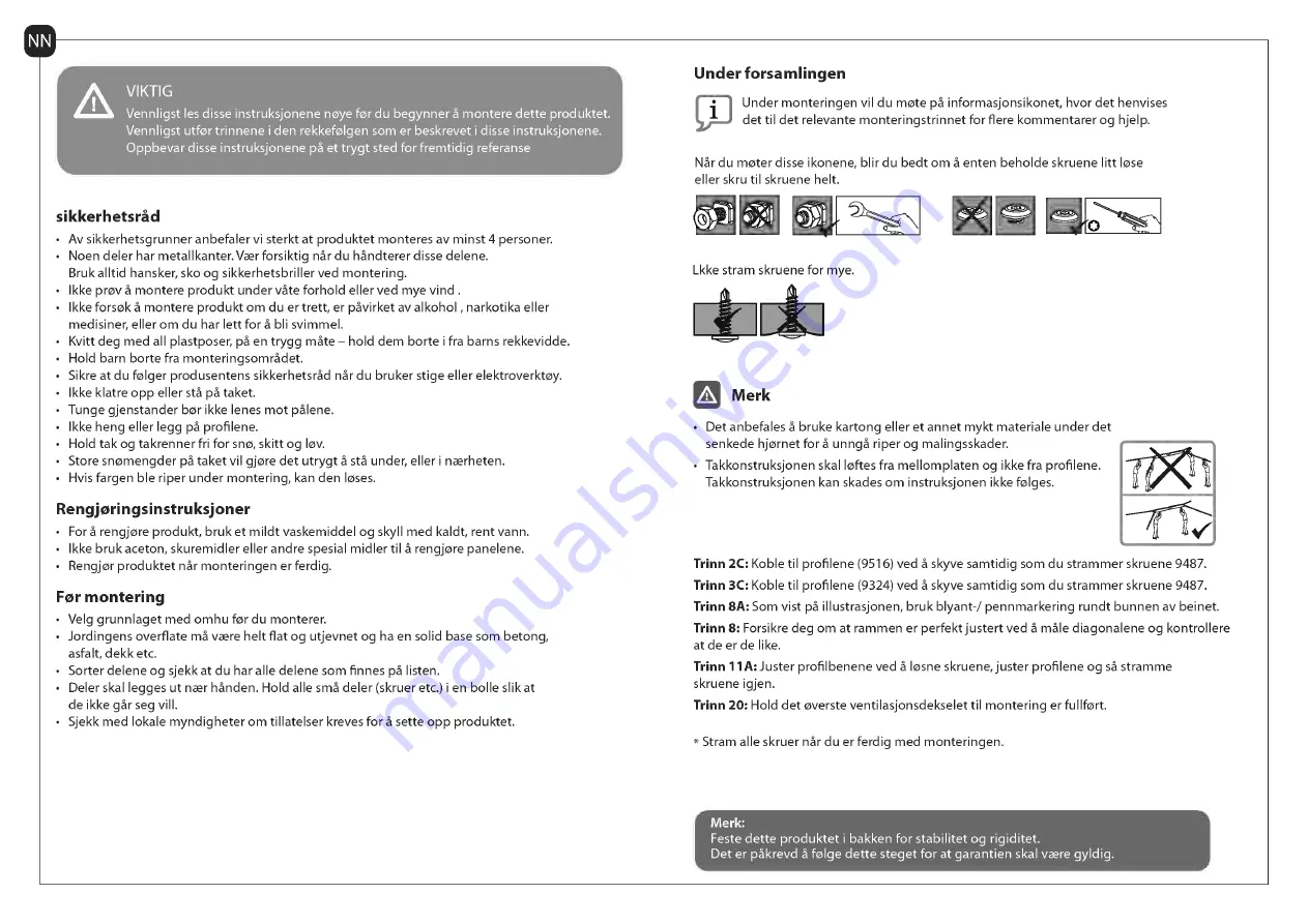 Palram DALLAS 6100 Manual Download Page 16