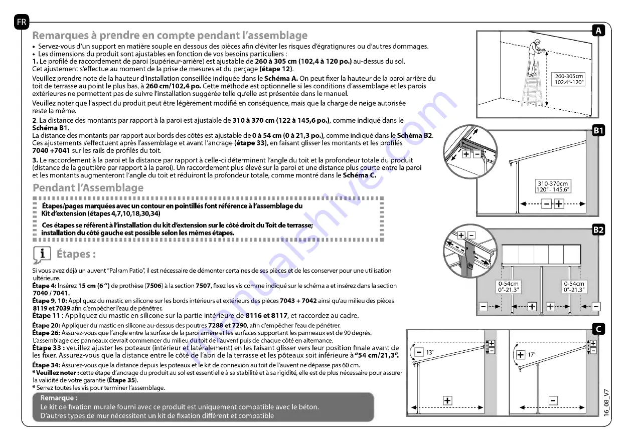 Palram Feria 4x1.8 Extention Module Скачать руководство пользователя страница 7