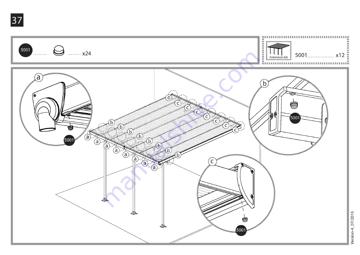 Palram Feria 4x1.8 Extention Module Manual Download Page 63