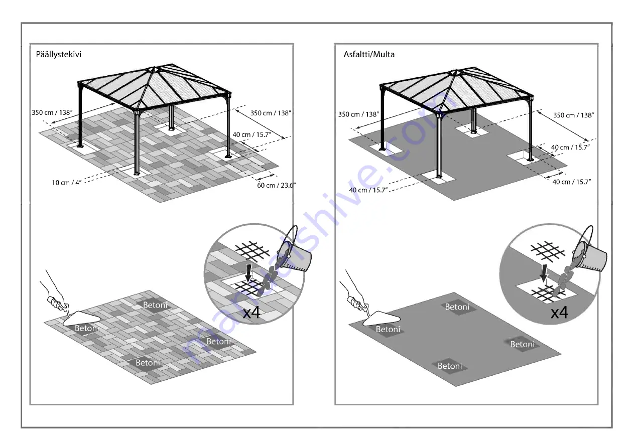 Palram Gazebo 3600 Assembly Instructions Manual Download Page 21