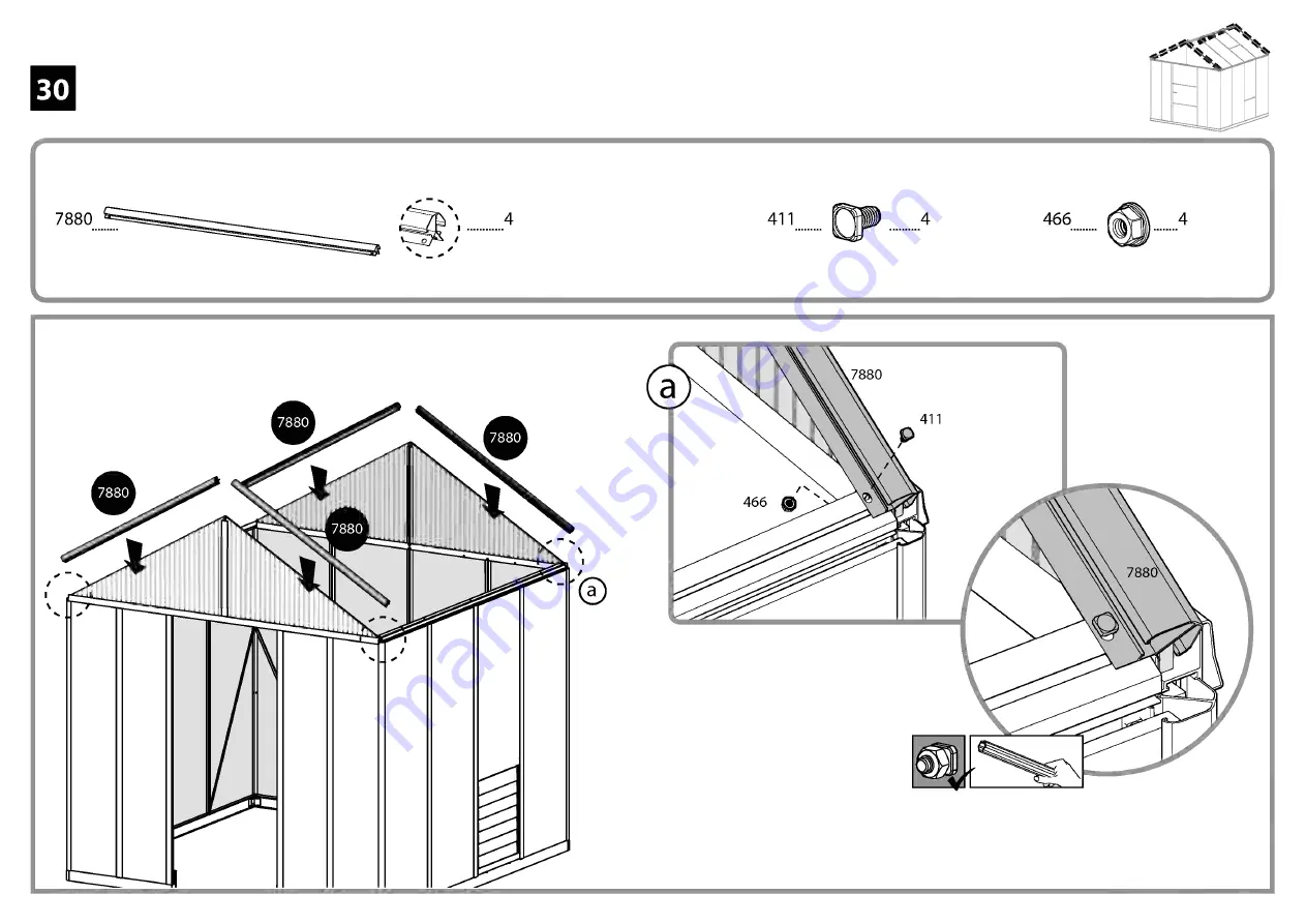 Palram Glory + 4' Ext. 8'x 12' Instructions Manual Download Page 45