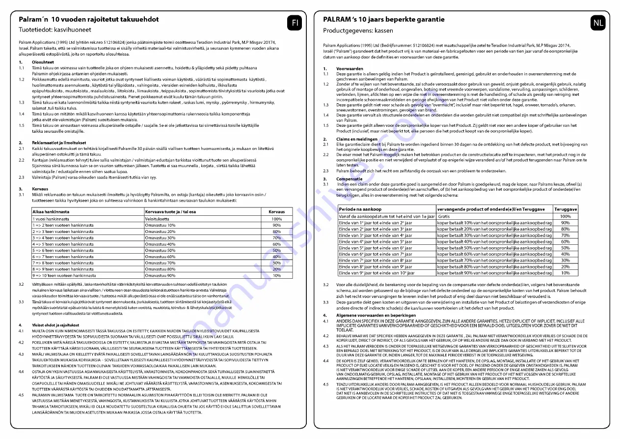 Palram Glory + 4' Ext. 8'x 12' Instructions Manual Download Page 83