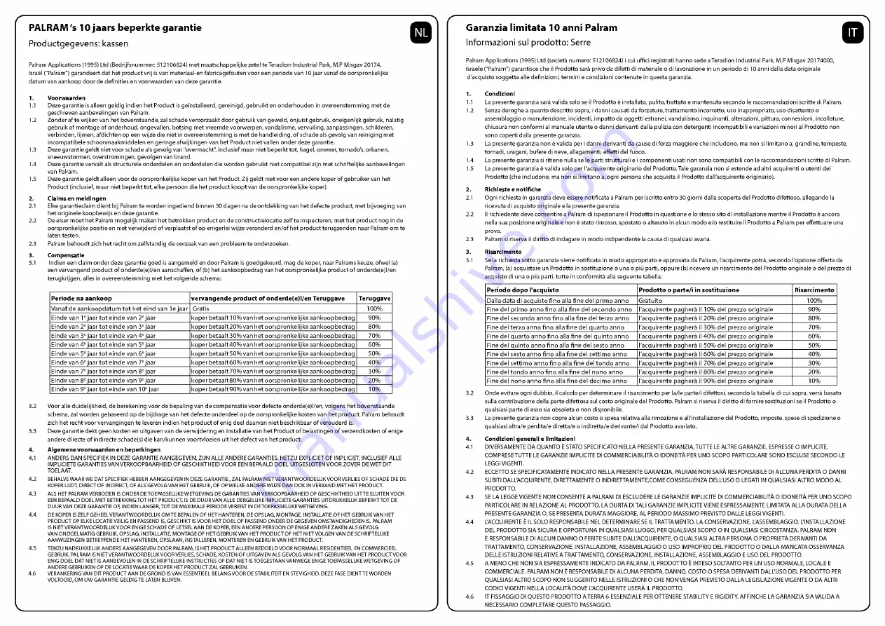 Palram GLORY 6'x8' Manual Download Page 88