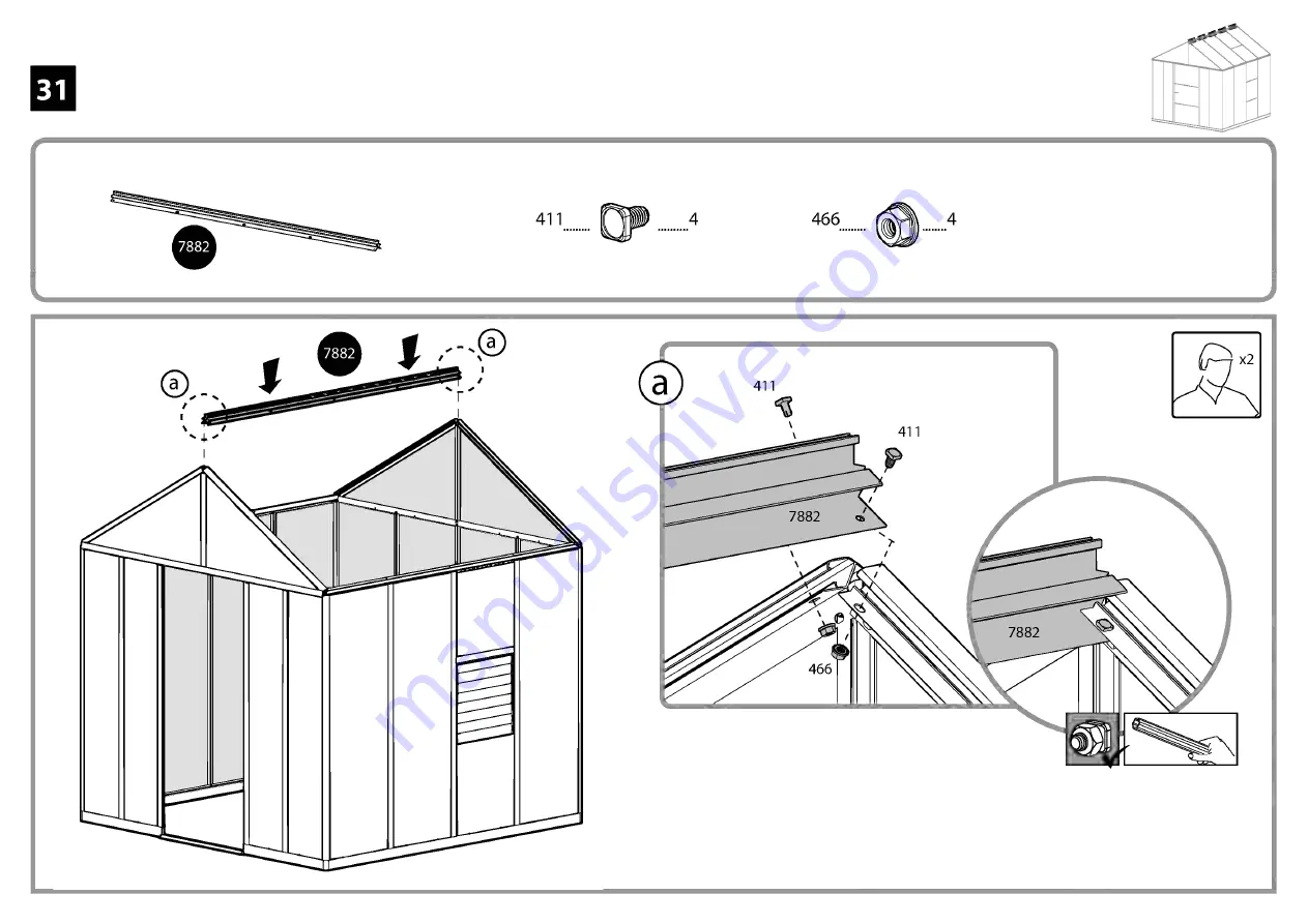 Palram Glory 8'x8' Premium Class Greenhouse Скачать руководство пользователя страница 39