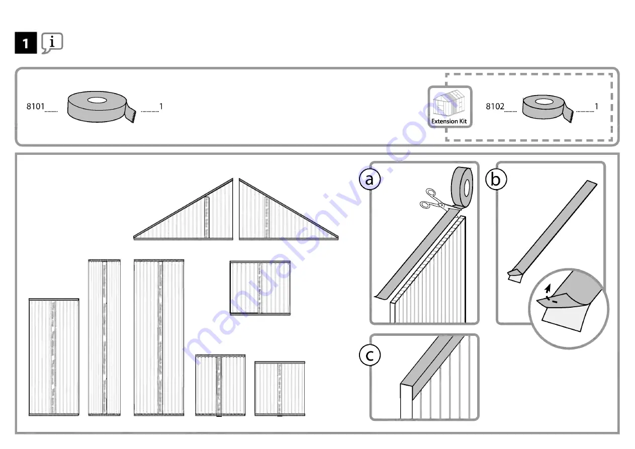 Palram Glory Standard 8'x 8' Assembly Instructions Manual Download Page 15