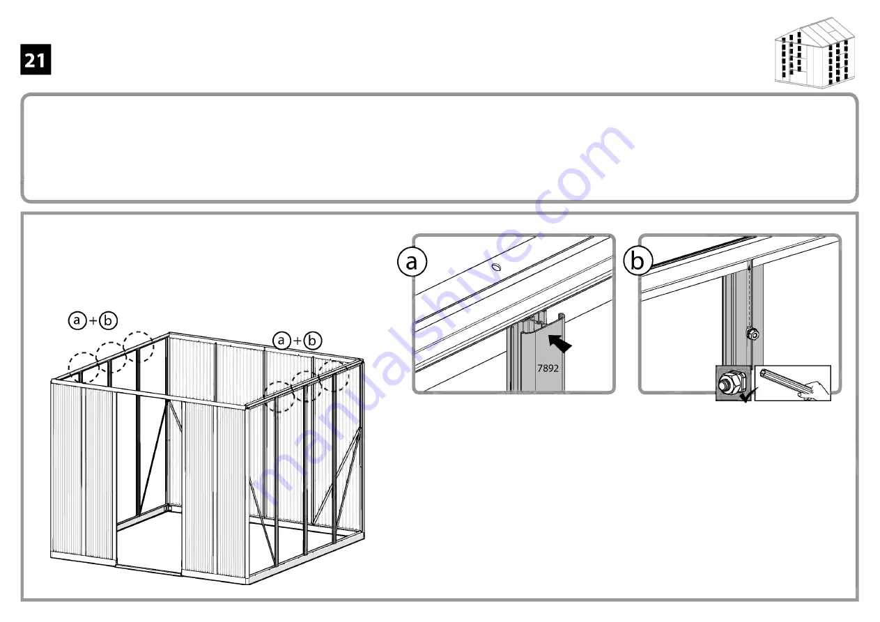 Palram Glory Standard 8'x 8' Assembly Instructions Manual Download Page 35