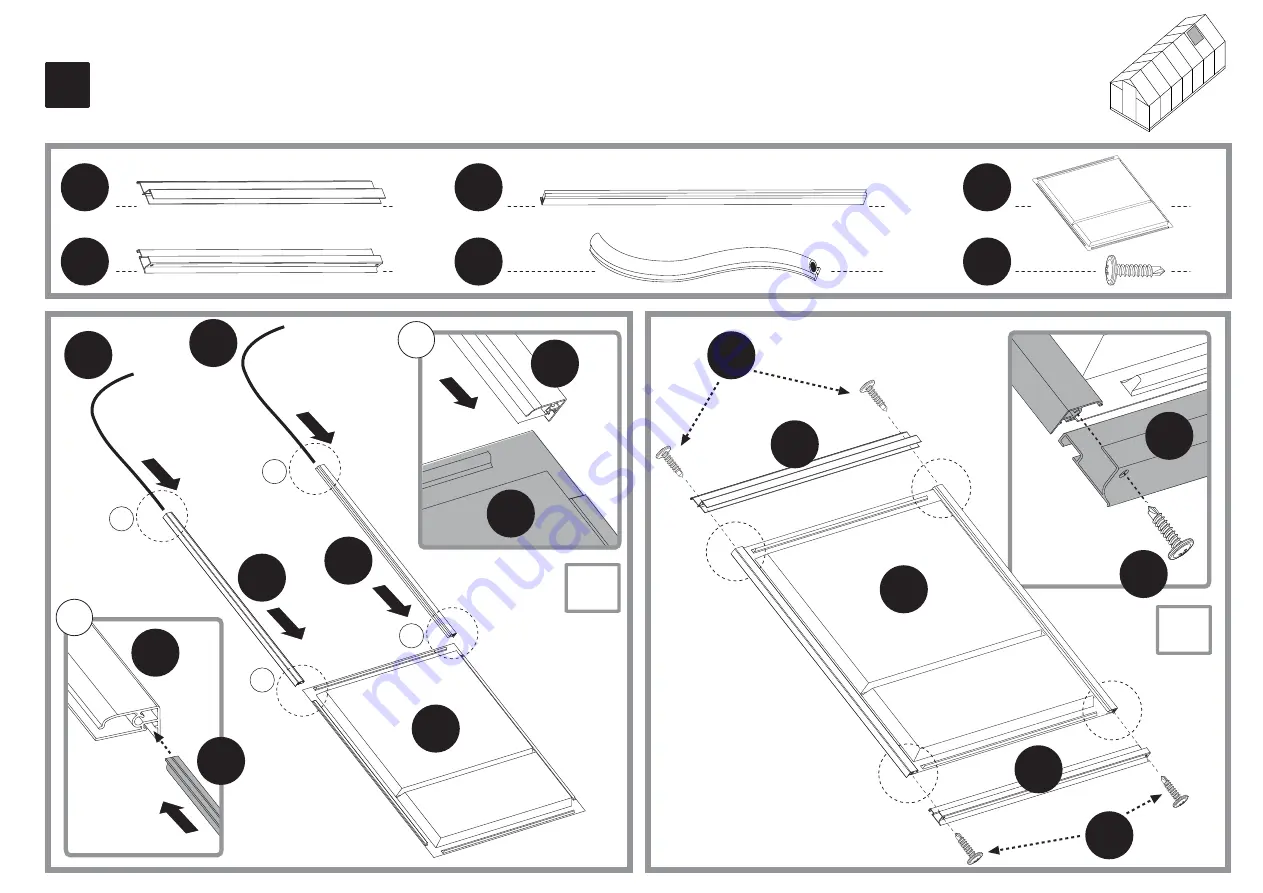 Palram Harmony 6x14 Clear Glazing Assembly Instructions Manual Download Page 68