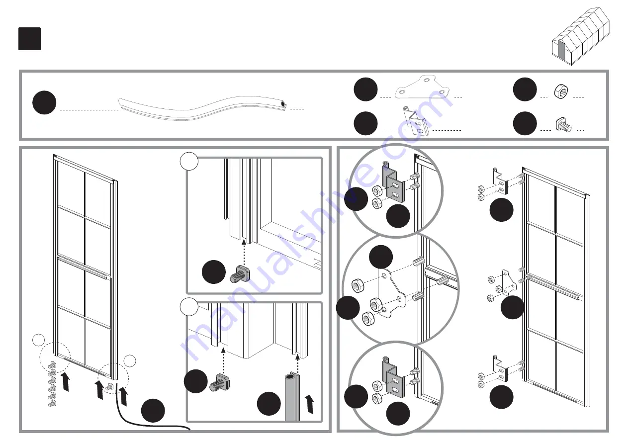 Palram Harmony 6x14 Clear Glazing Assembly Instructions Manual Download Page 74