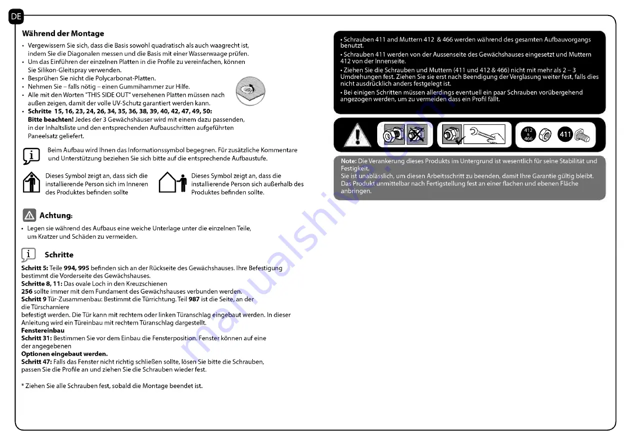 Palram Harmony 6x8 Manual Download Page 8