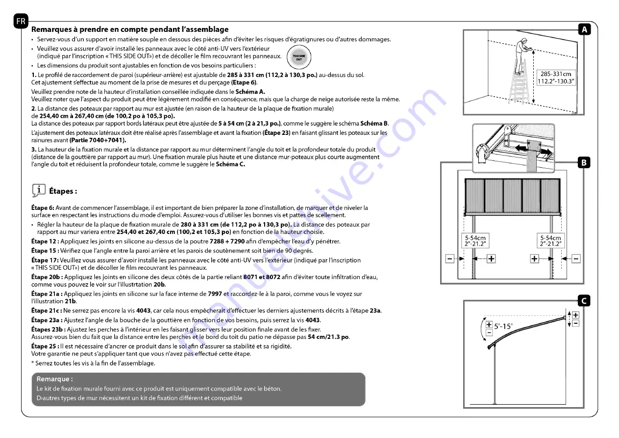 Palram Joya 3x4.25 Instructions Manual Download Page 11