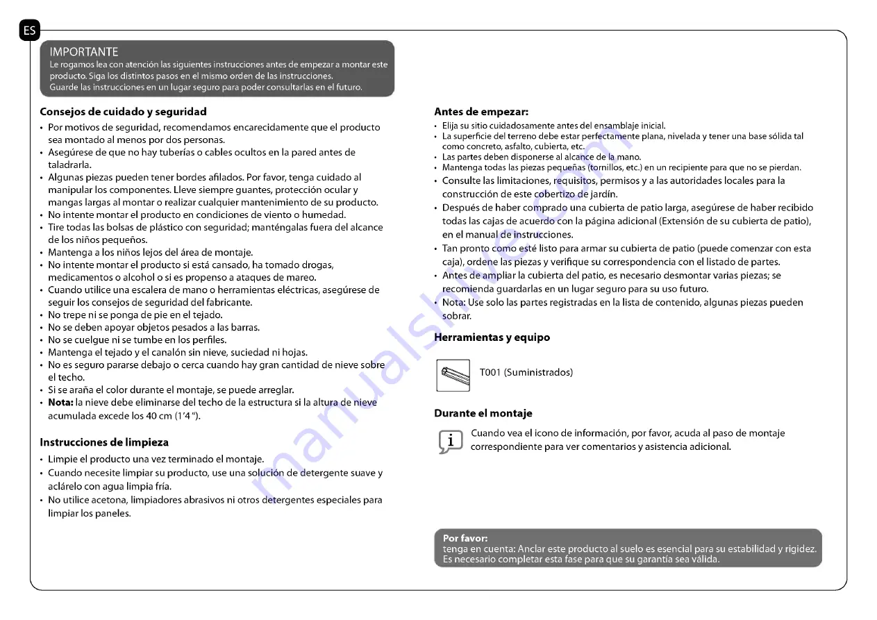 Palram Joya 3x4.25 Instructions Manual Download Page 14