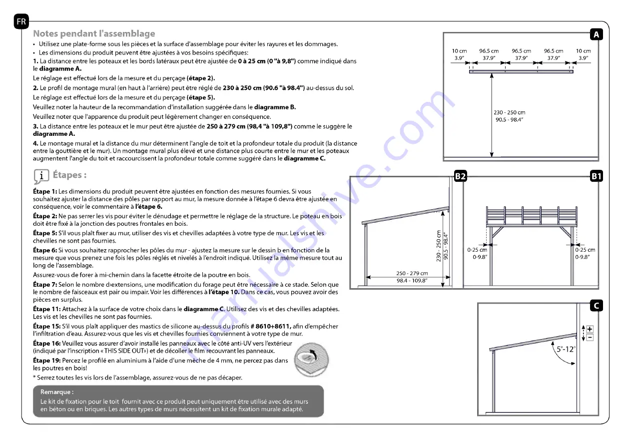 Palram Juniper 3x2 Extension Assembly Instructions Manual Download Page 11