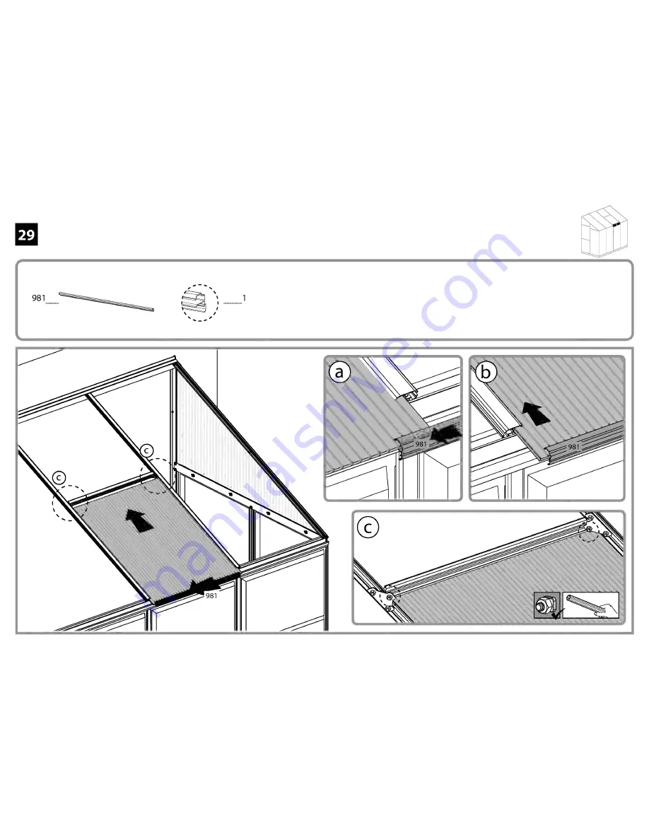 Palram Lean To 8x4 Hybrid Assembly Download Page 39