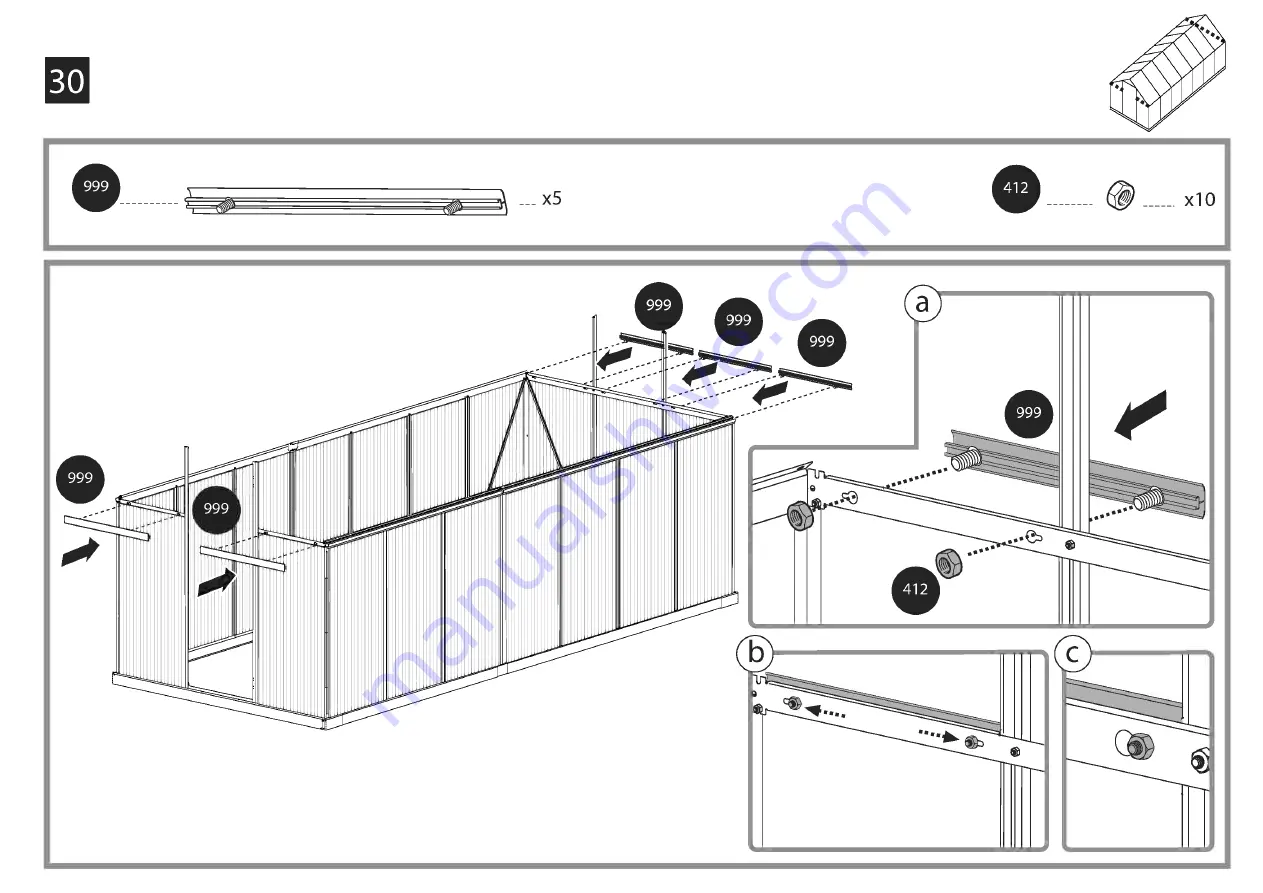 Palram Mythos 6x14-TwinWall Glazing Assembly Instructions Manual Download Page 45