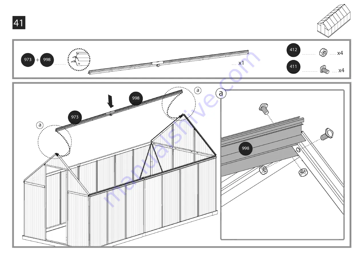 Palram Mythos 6x14-TwinWall Glazing Assembly Instructions Manual Download Page 56