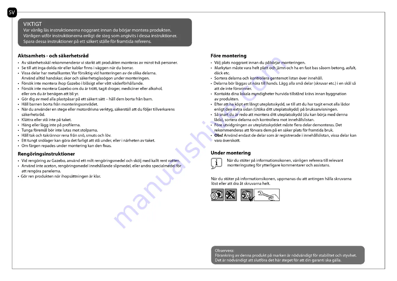 Palram OLYMPIA 3x3.05m/10 Manual Download Page 19