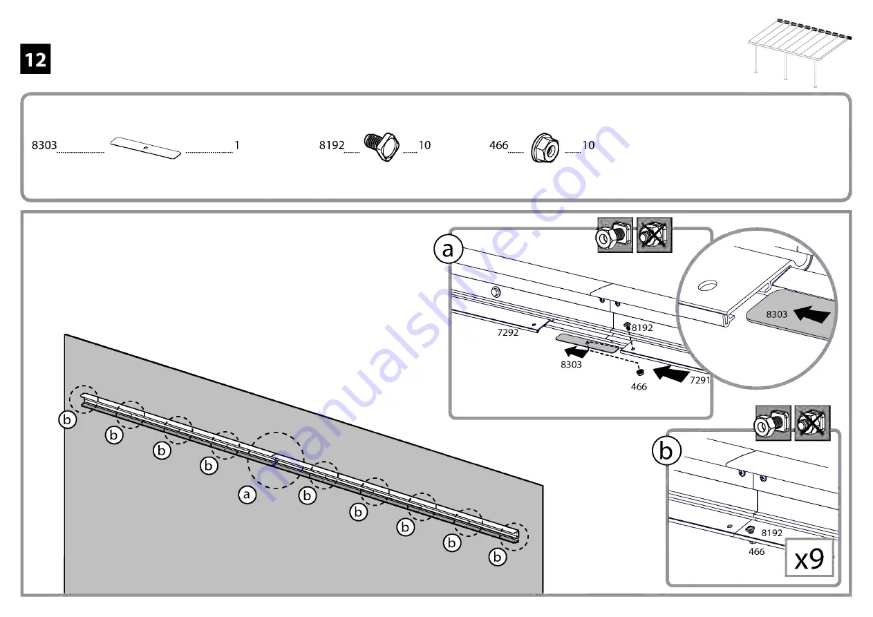 Palram OLYMPIA 3x3.05m/10 Manual Download Page 44