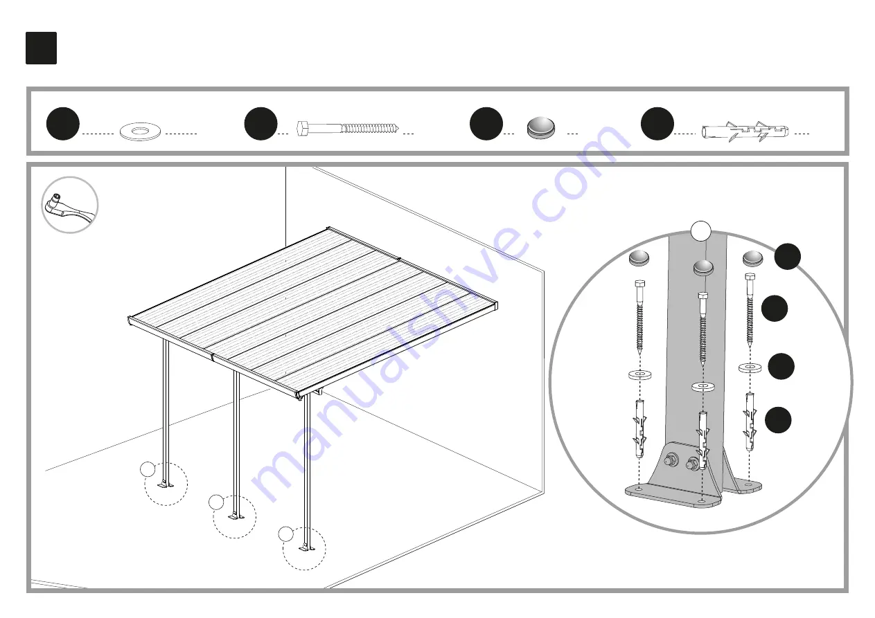 Palram Patio Cover System 4200 Assembly Instructions Manual Download Page 32