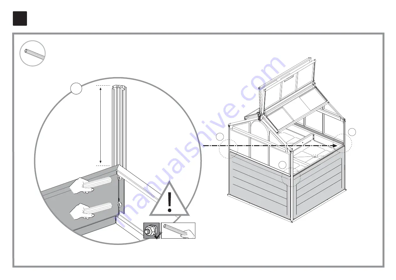 Palram Plant Inn-Clear Glazing Assembly Instructions Manual Download Page 50