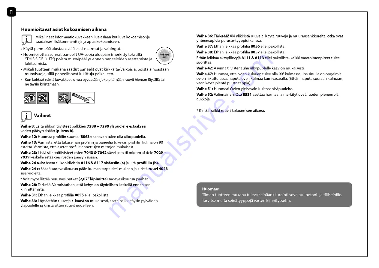 Palram SanRemo 3x4.25 Assembly Manual Download Page 19