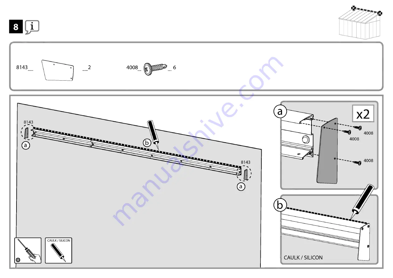 Palram SanRemo 3x4.25 Assembly Manual Download Page 51