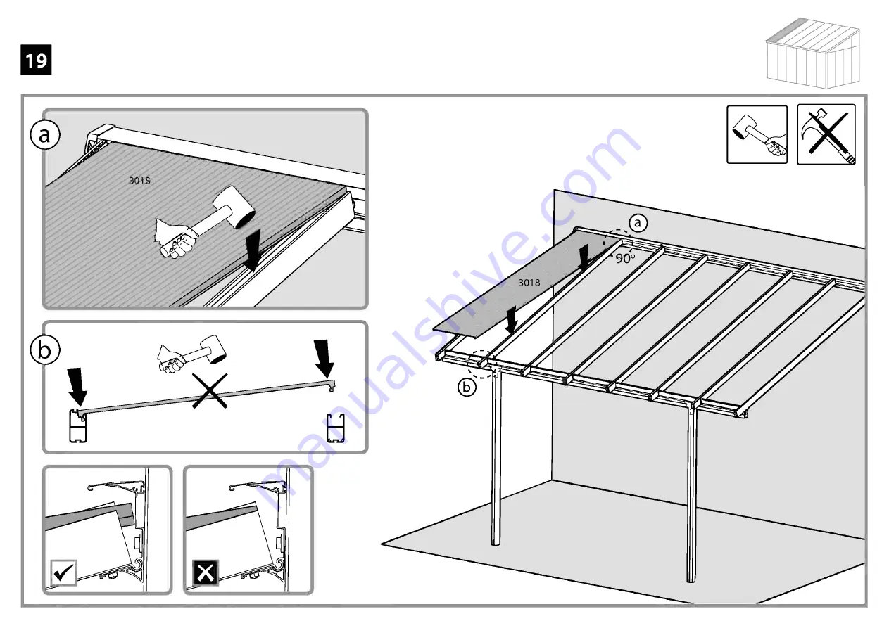 Palram SanRemo 3x4.25 Assembly Manual Download Page 62