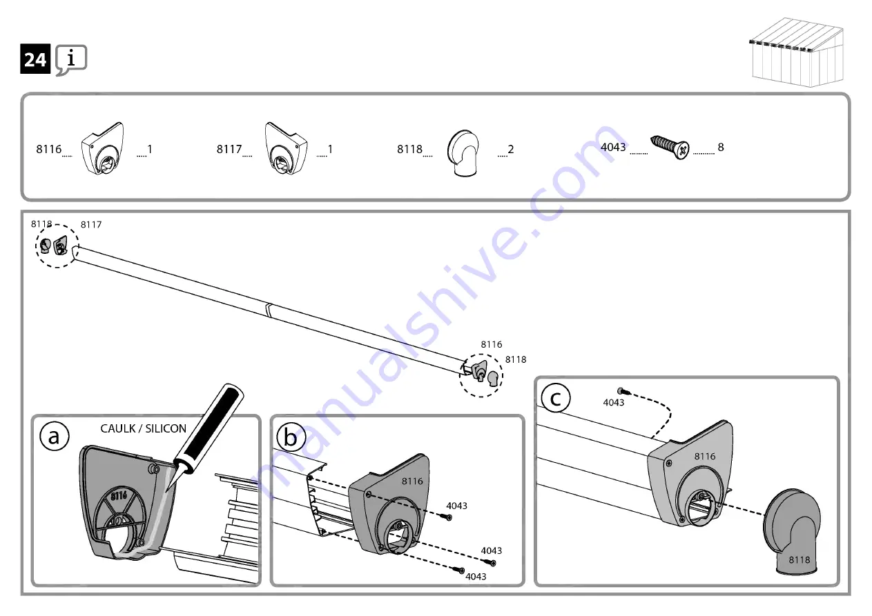 Palram SanRemo 3x4.25 Assembly Manual Download Page 67