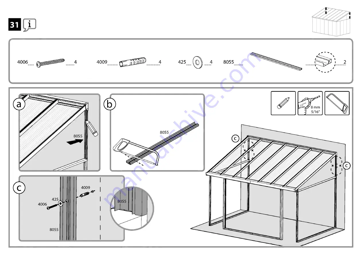 Palram SanRemo 3x4.25 Скачать руководство пользователя страница 74