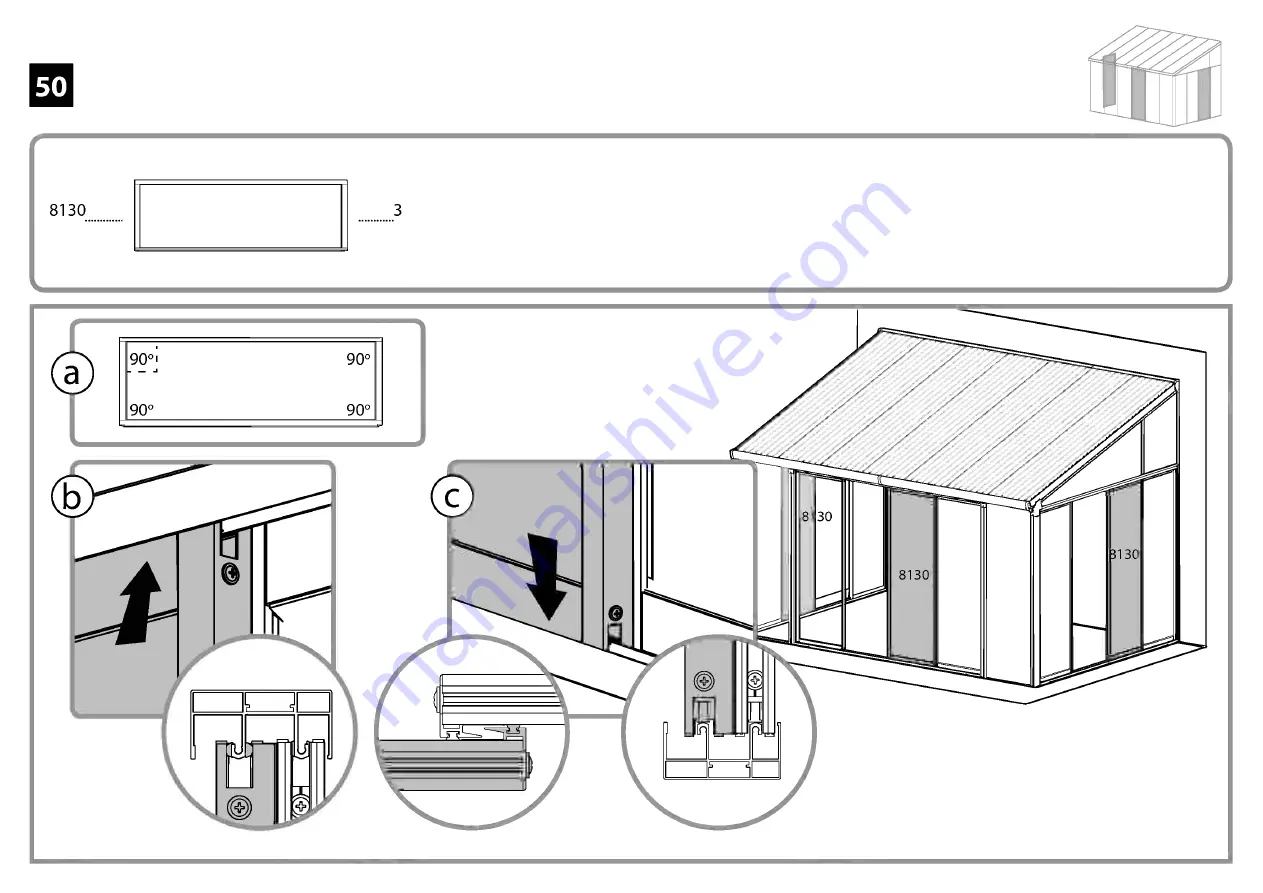 Palram SanRemo 3x4.25 Assembly Manual Download Page 93