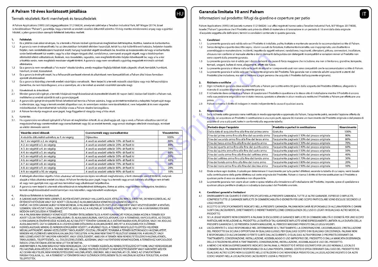 Palram SanRemo 3x4.25 Assembly Manual Download Page 104