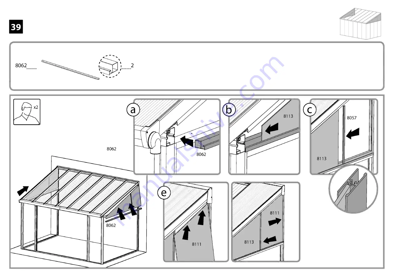 Palram SanRemo 7290108130126 Assembly Instructions Manual Download Page 53