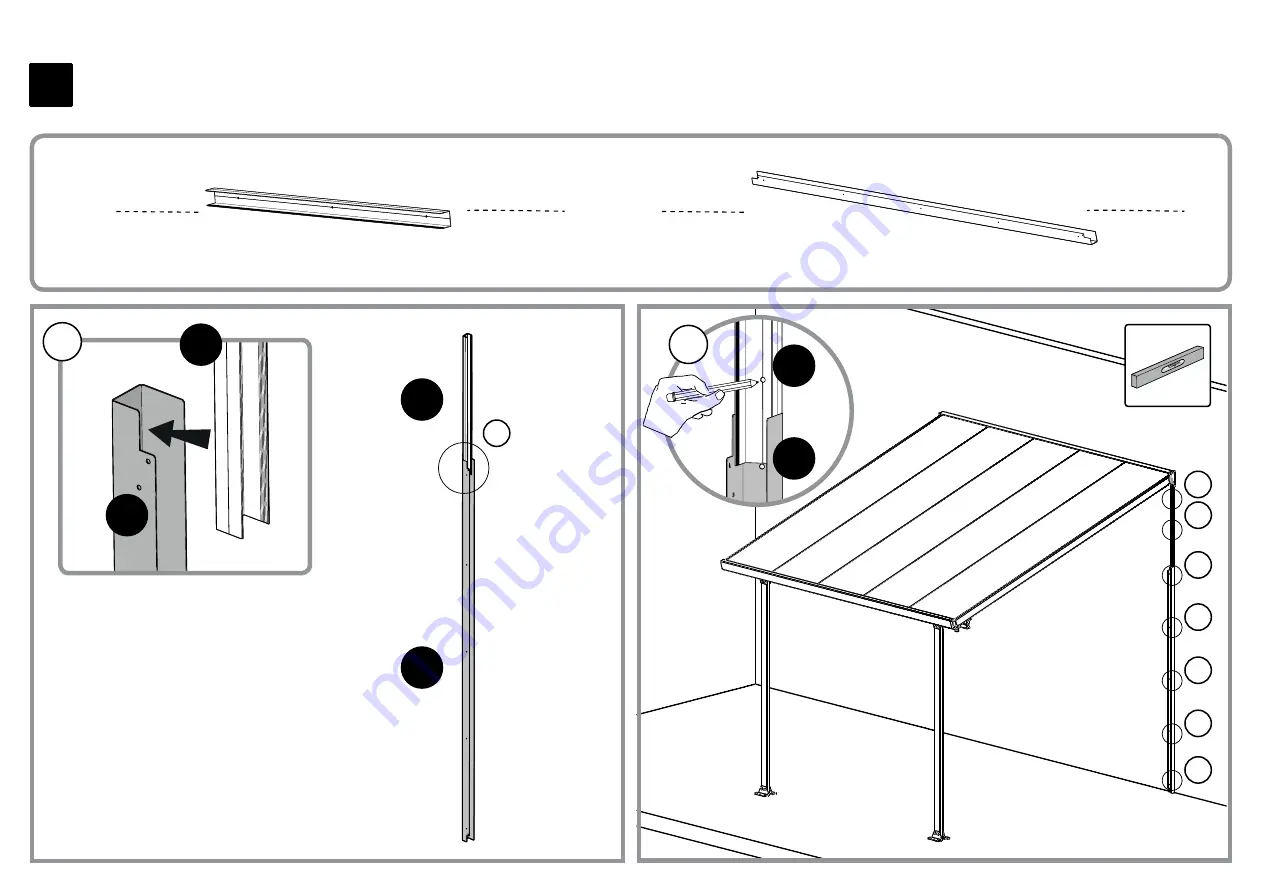 Palram SideWall 3 Assembly Instructions Manual Download Page 8