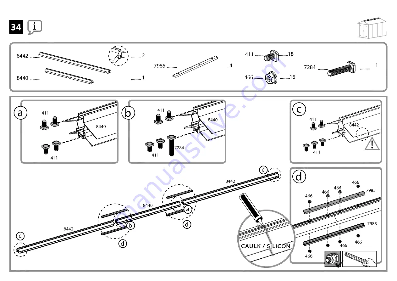 Palram Skylight 6x10 Tan Manual Download Page 63