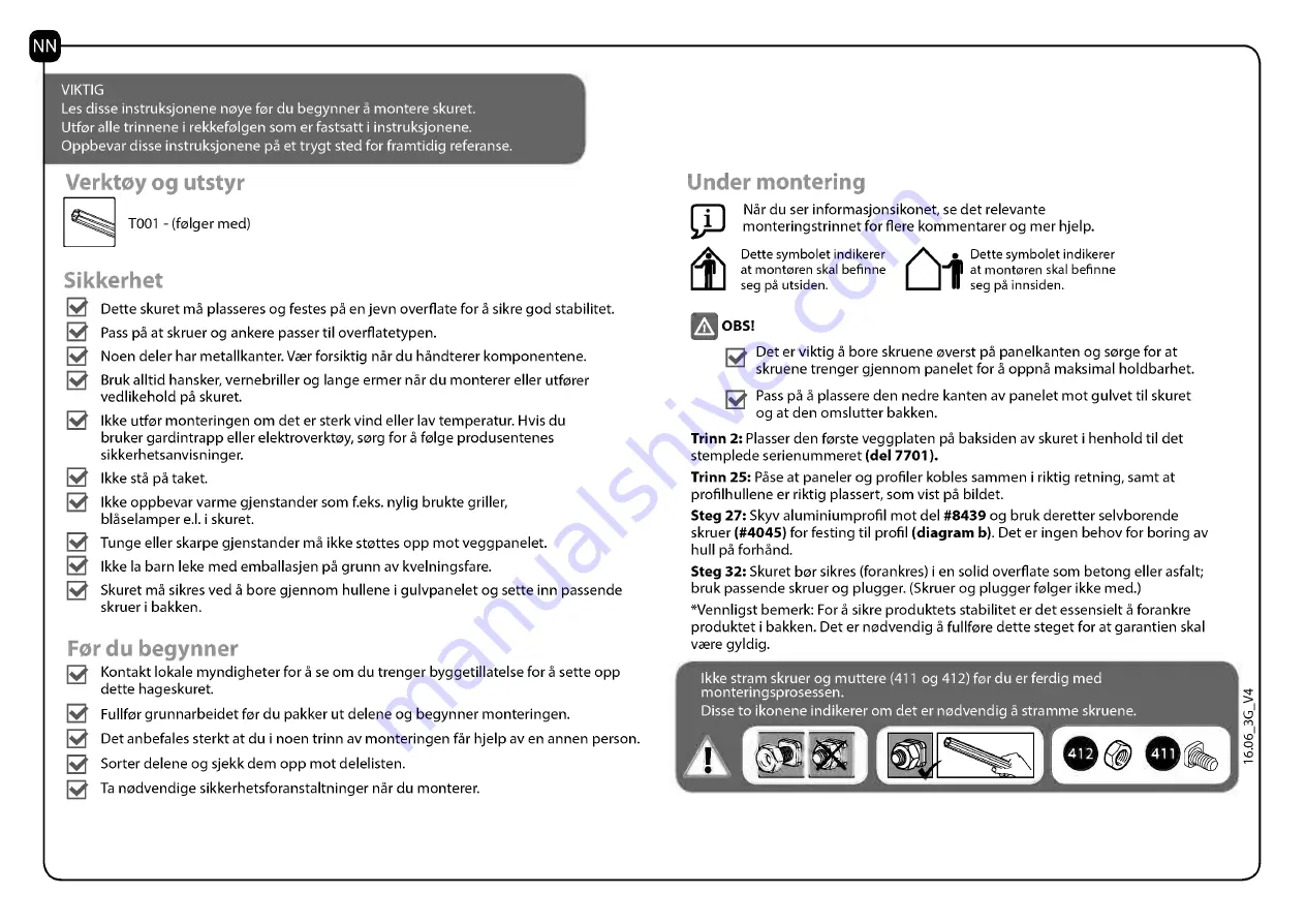 Palram Skylight 703387 Manual Download Page 16