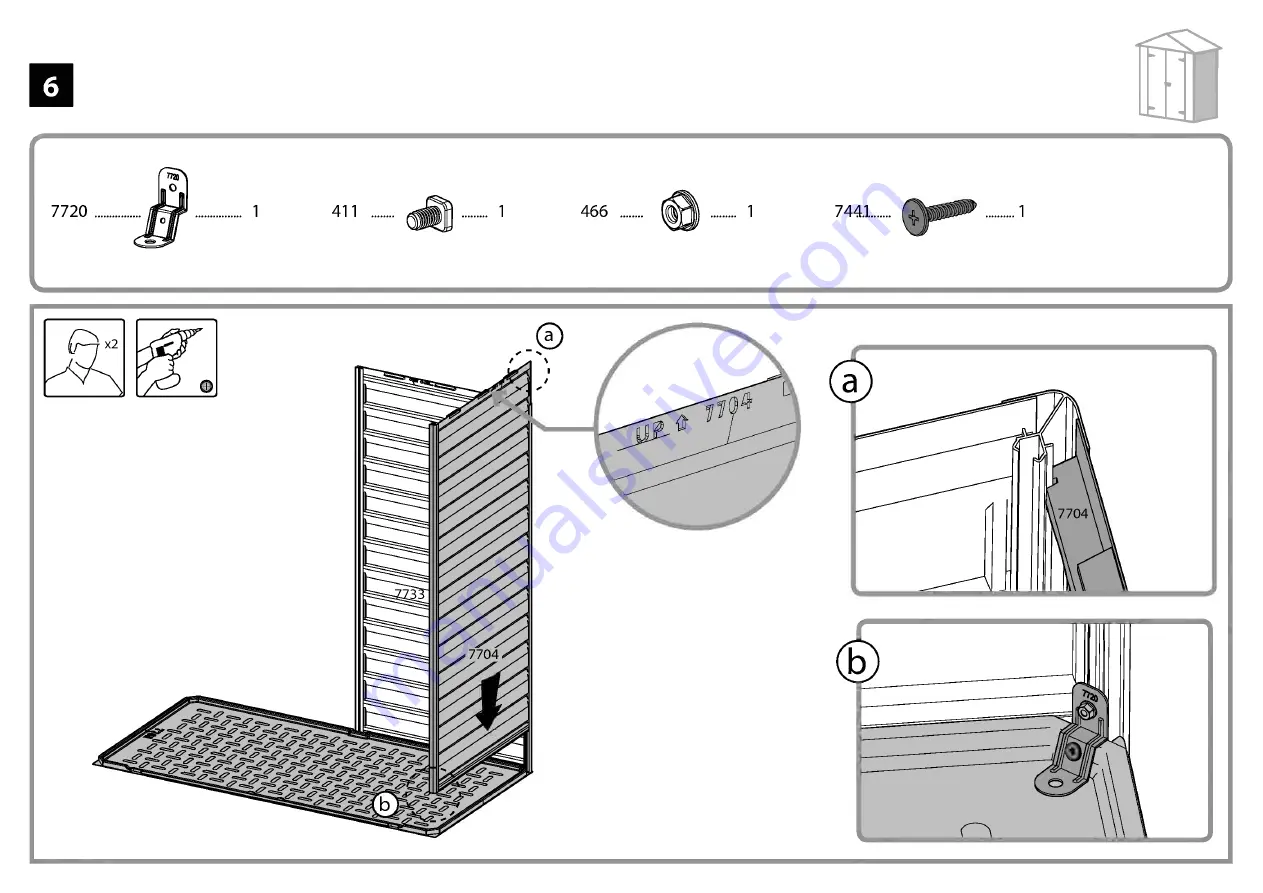 Palram Skylight Shed - 6x3 Assembly Instructions Manual Download Page 35