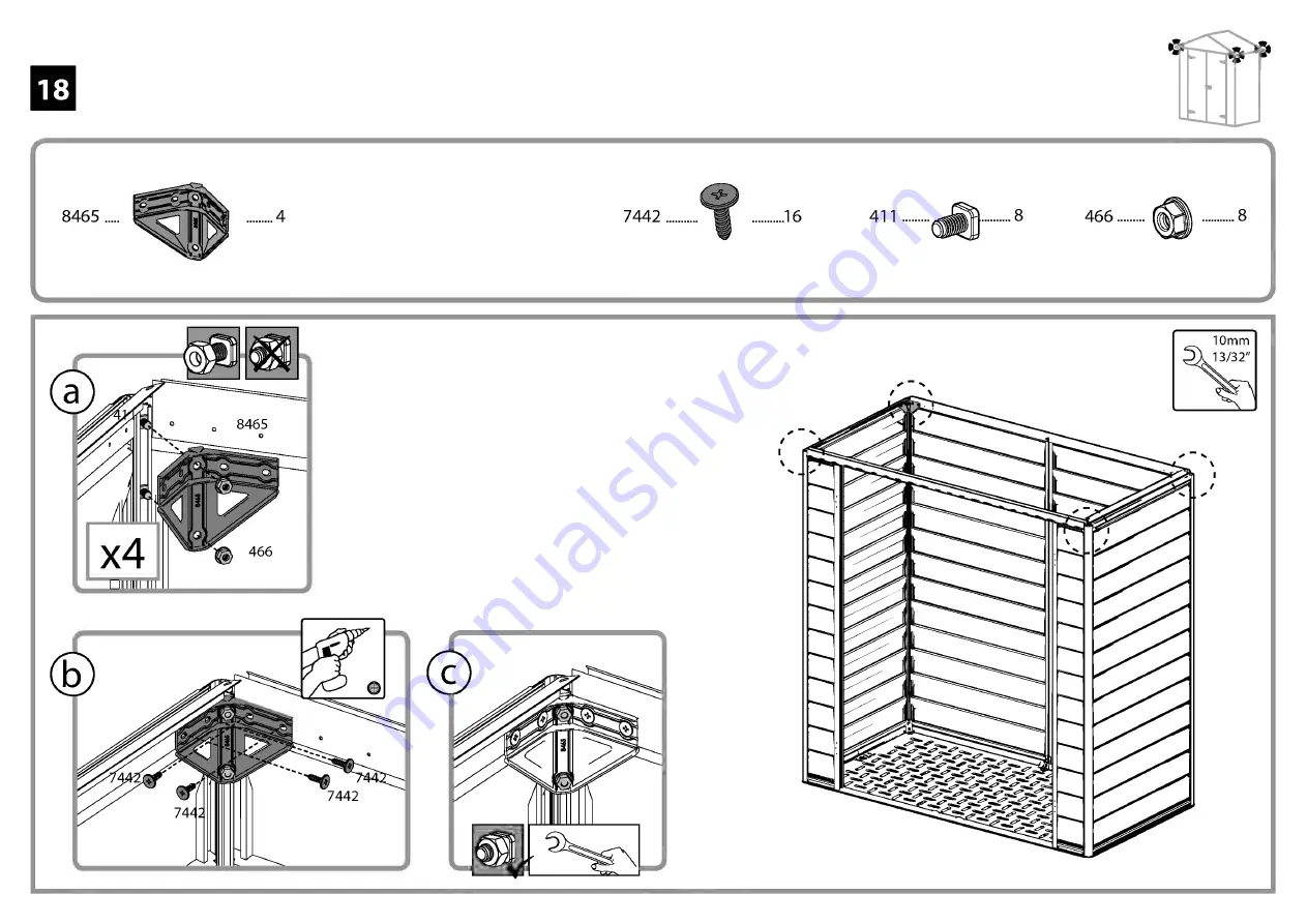 Palram Skylight Shed - 6x3 Assembly Instructions Manual Download Page 47