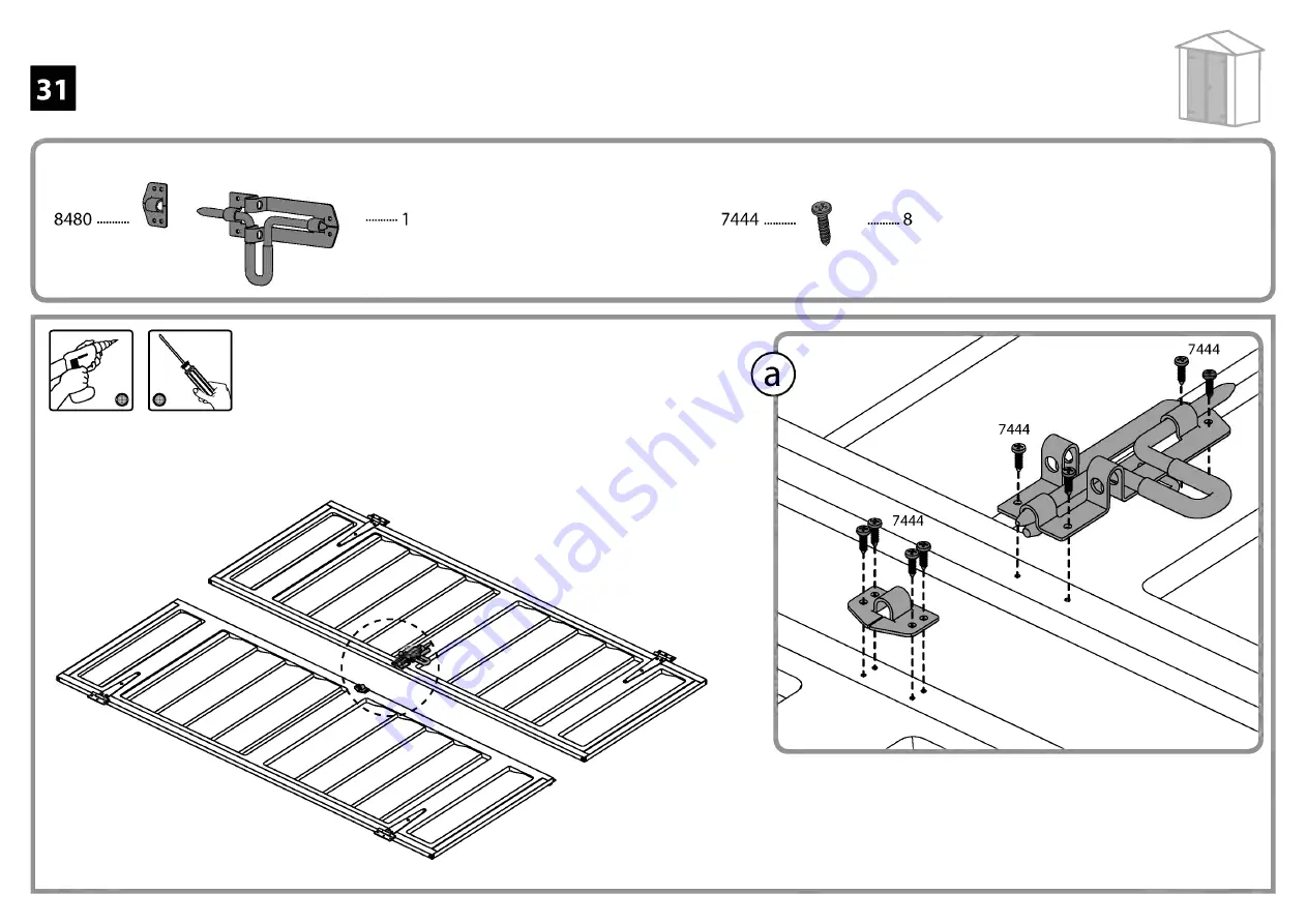 Palram Skylight Shed - 6x3 Assembly Instructions Manual Download Page 60