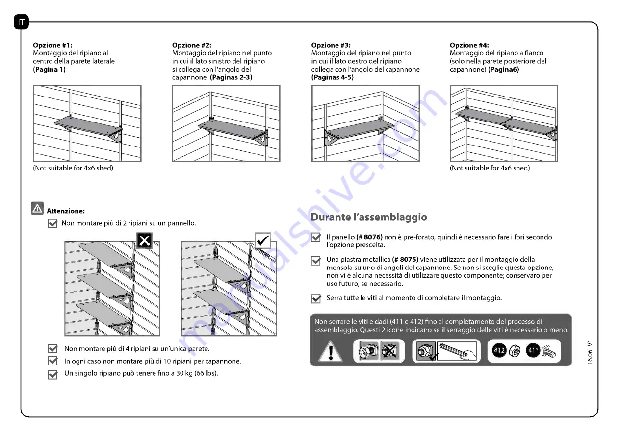 Palram Skylight Shed-Shelf Manual Download Page 12