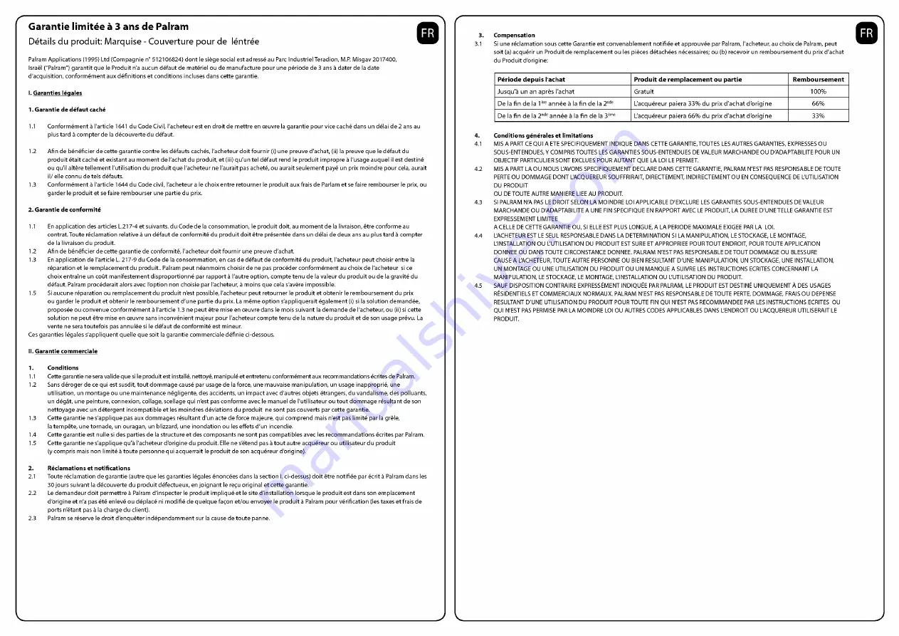 Palram Venus 1350 Manual Download Page 28